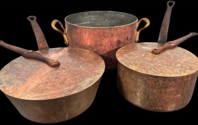 Antique copper cookware